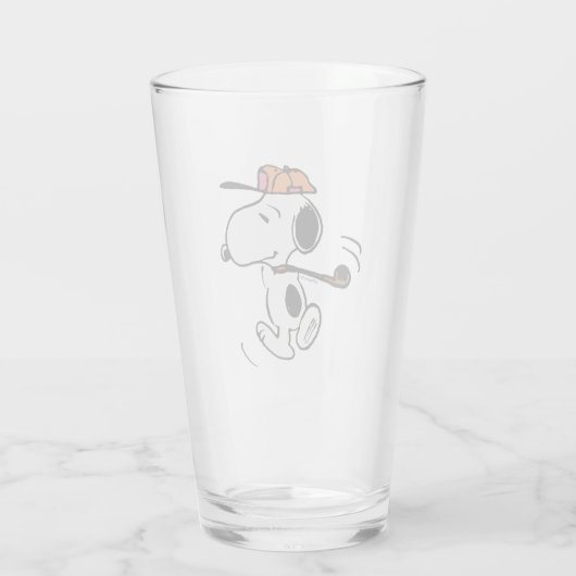 pinda's | Snoopy Golf Swing Glas (Achterkant)