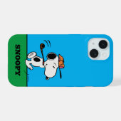 pinda's | Snoopy Golf Swing iPhone 15 Case (Achterkant horizontaal)