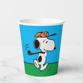 pinda's | Snoopy Golf Swing Papieren Bekers (Voorkant)