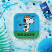 pinda's | Snoopy Golf Swing Papieren Bordje (Feest)