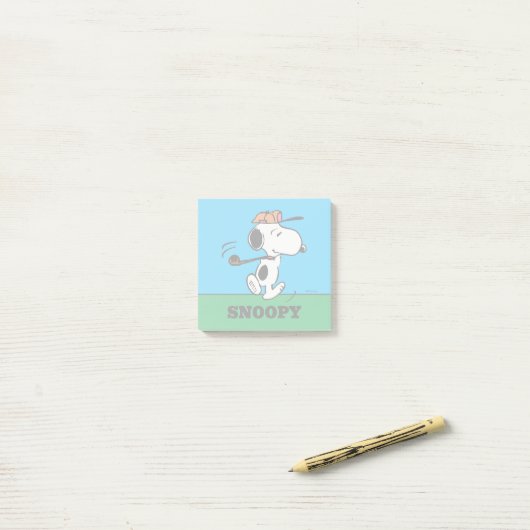 pinda's | Snoopy Golf Swing Post-it® Notes (Op bureau)