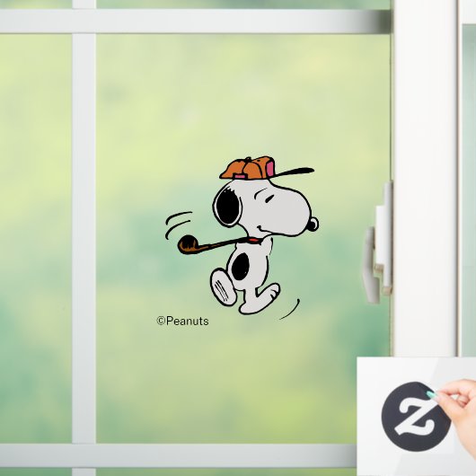 pinda's | Snoopy Golf Swing Raamsticker (Huis)