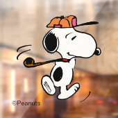 pinda's | Snoopy Golf Swing Raamsticker (Vel 2)