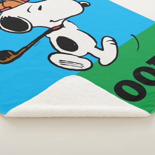 pinda's | Snoopy Golf Swing Sherpa Deken (3/4)