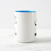 pinda's | Snoopy Golf Swing Tweekleurige Koffiemok (Center)