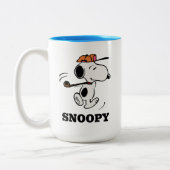 pinda's | Snoopy Golf Swing Tweekleurige Koffiemok (Links)