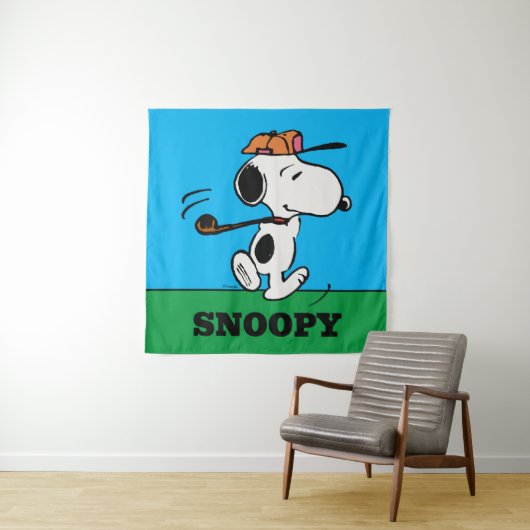 pinda's | Snoopy Golf Swing Wandkleed (In situ)
