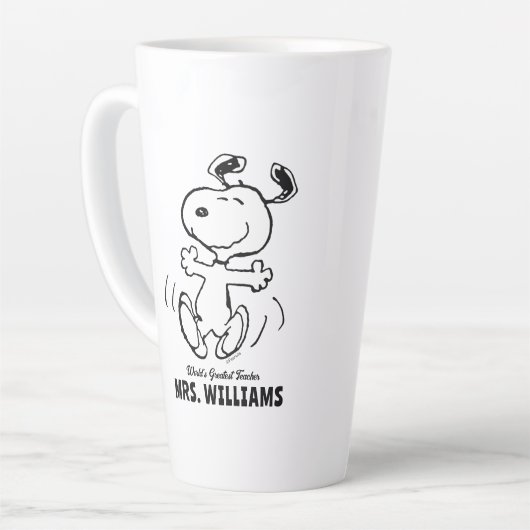 pinda's | Snoopy Greatest Teacher Personalized Latte Mok (Linkerhoek)