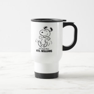 pinda's   Snoopy Greatest Teacher Personalized Reisbeker
