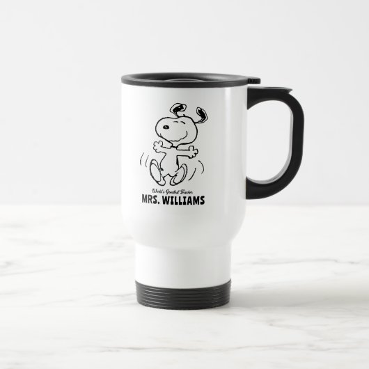 pinda's | Snoopy Greatest Teacher Personalized Reisbeker (Rechts)