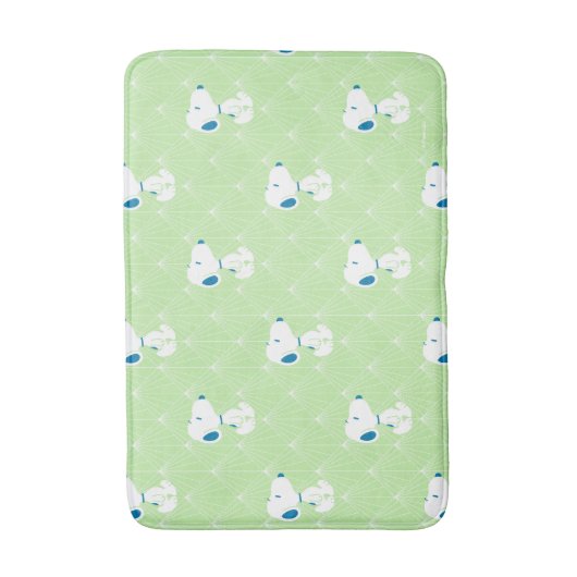 pinda's | Snoopy Green Deco Dreams Patroon Badmat (Voorkant Verticaal)