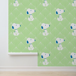 pinda's Snoopy Green Deco Dreams Patroon Behang