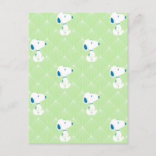 pinda's | Snoopy Green Deco Dreams Patroon Briefkaart (Voorkant)