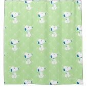 pinda's | Snoopy Green Deco Dreams Patroon Douchegordijn (Voorkant)