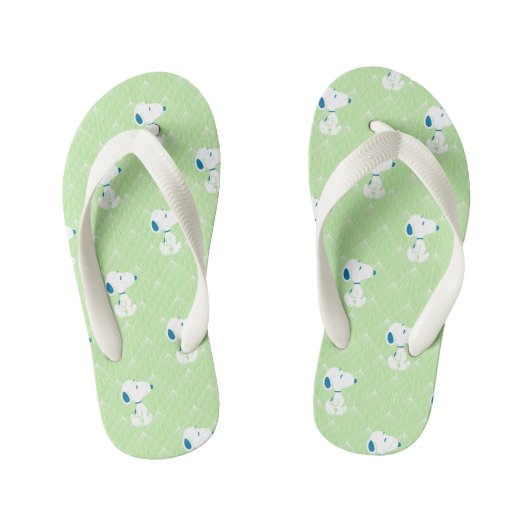 pinda's | Snoopy Green Deco Dreams Patroon Kinder Teenslippers (Voetbed)