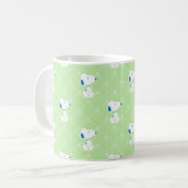 pinda's | Snoopy Green Deco Dreams Patroon Koffiemok (Voorkant links)