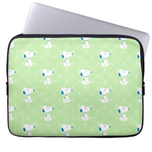 pinda's   Snoopy Green Deco Dreams Patroon Laptop Sleeve