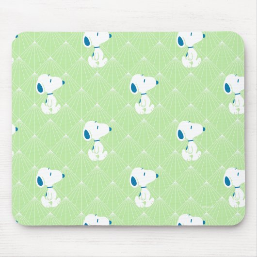 pinda's | Snoopy Green Deco Dreams Patroon Muismat (Voorkant)