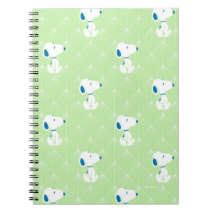 pinda's   Snoopy Green Deco Dreams Patroon Notitieboek