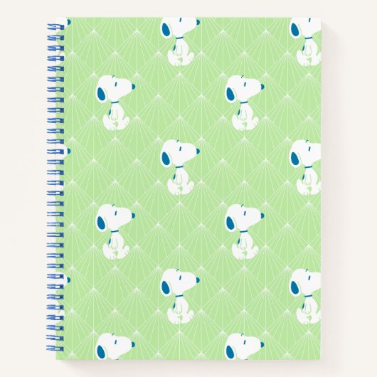 pinda's | Snoopy Green Deco Dreams Patroon Notitieboek (Voorkant)