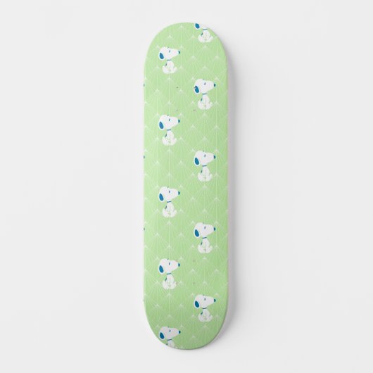pinda's | Snoopy Green Deco Dreams Patroon Persoonlijk Skateboard (Voorkant)