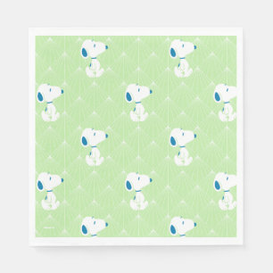 pinda's Snoopy Green Deco Dreams Patroon Servet