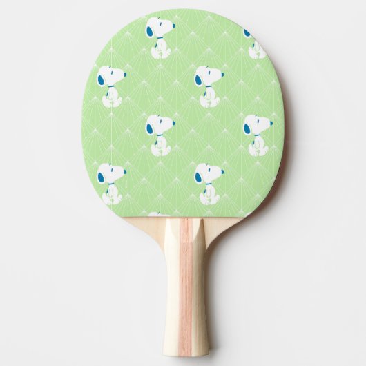 pinda's | Snoopy Green Deco Dreams Patroon Tafeltennisbatje (Voorkant)