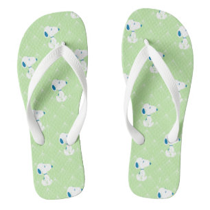 pinda's Snoopy Green Deco Dreams Patroon Teenslippers