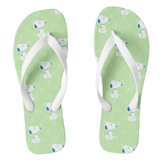 pinda's | Snoopy Green Deco Dreams Patroon Teenslippers (Voetbed)