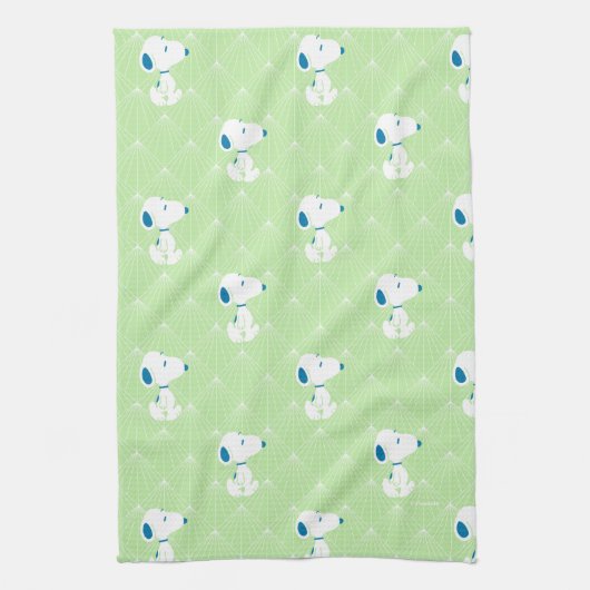 pinda's | Snoopy Green Deco Dreams Patroon Theedoek (Verticaal)
