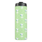 pinda's | Snoopy Green Deco Dreams Patroon Thermosbeker (Voorkant)