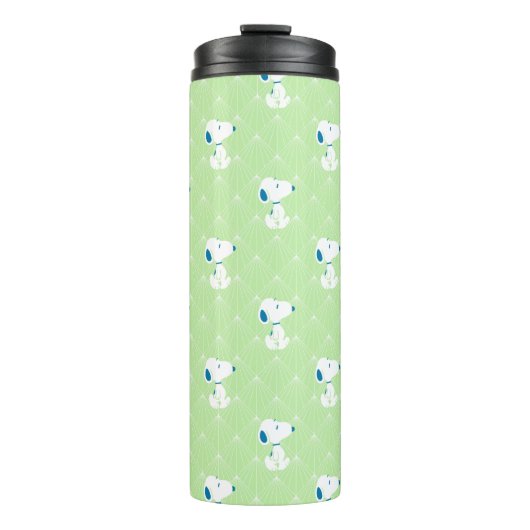 pinda's | Snoopy Green Deco Dreams Patroon Thermosbeker (Voorkant)
