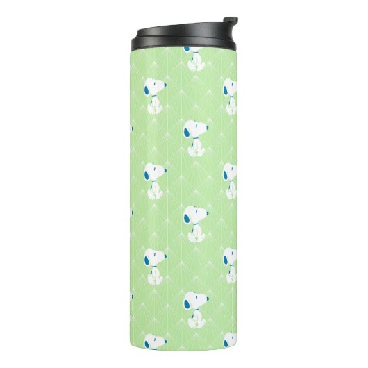pinda's | Snoopy Green Deco Dreams Patroon Thermosbeker (Gedraaid links)