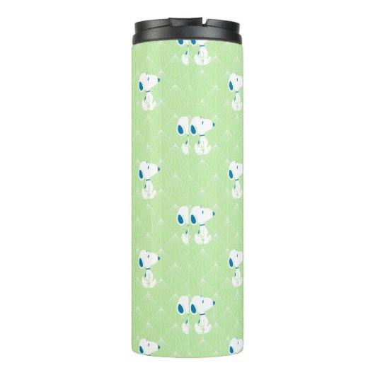 pinda's | Snoopy Green Deco Dreams Patroon Thermosbeker (Achterkant)