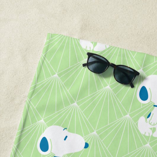 pinda's | Snoopy Green Deco | Jouw namen toevoegen Strandlaken (In situ)