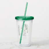pinda's | Snoopy Green Snow Pet Acryl Drinkbeker (Achterkant)