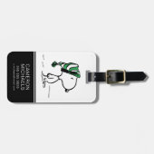 pinda's | Snoopy Green Snow Pet Bagagelabel (Voorkant horizontaal)