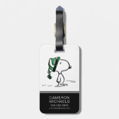 pinda's | Snoopy Green Snow Pet Bagagelabel (Achterkant verticaal)