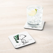 pinda's | Snoopy Green Snow Pet Bier Onderzetter (Rechterzijde)