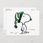 pinda's | Snoopy Green Snow Pet Briefkaart (Voorkant / Achterkant)