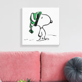 pinda's | Snoopy Green Snow Pet Canvas Afdruk (Insitu (Woonkamer))