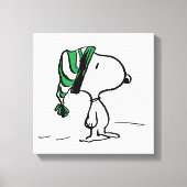 pinda's | Snoopy Green Snow Pet Canvas Afdruk (Voorkant)