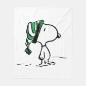 pinda's | Snoopy Green Snow Pet Fleece Deken (Voorkant)