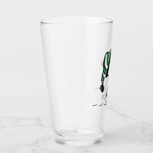 pinda's | Snoopy Green Snow Pet Glas (Rechts)