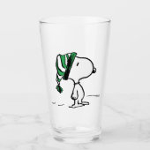 pinda's | Snoopy Green Snow Pet Glas (Voorkant)