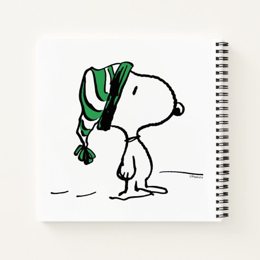 pinda's | Snoopy Green Snow Pet Notitieboek (Achterkant)