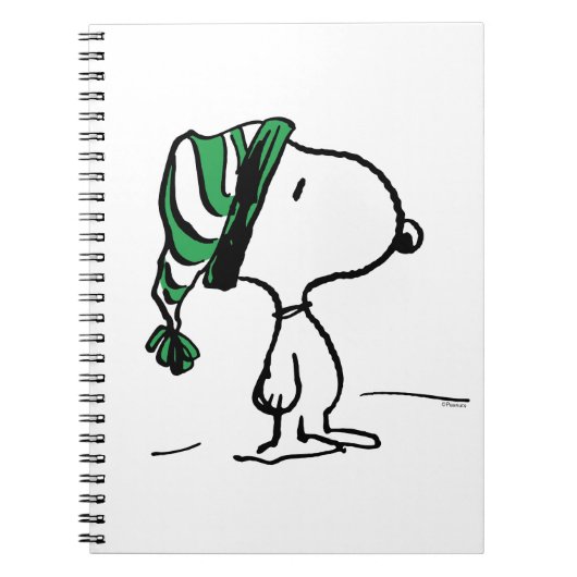 pinda's | Snoopy Green Snow Pet Notitieboek (Voorkant)