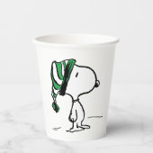 pinda's | Snoopy Green Snow Pet Papieren Bekers (Voorkant)