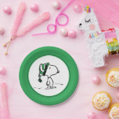 pinda's | Snoopy Green Snow Pet Papieren Bordje (Feest)