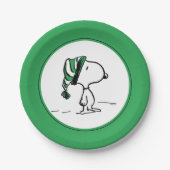 pinda's | Snoopy Green Snow Pet Papieren Bordje (Voorkant)